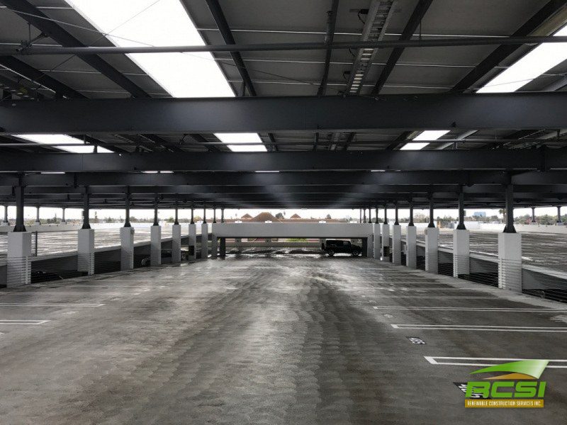 Kilroy Center parking garage solar canopy